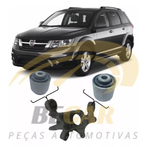 Kit 2 Bucha Manga Eixo Traseira Freemont 2011 2016 47mm 53m