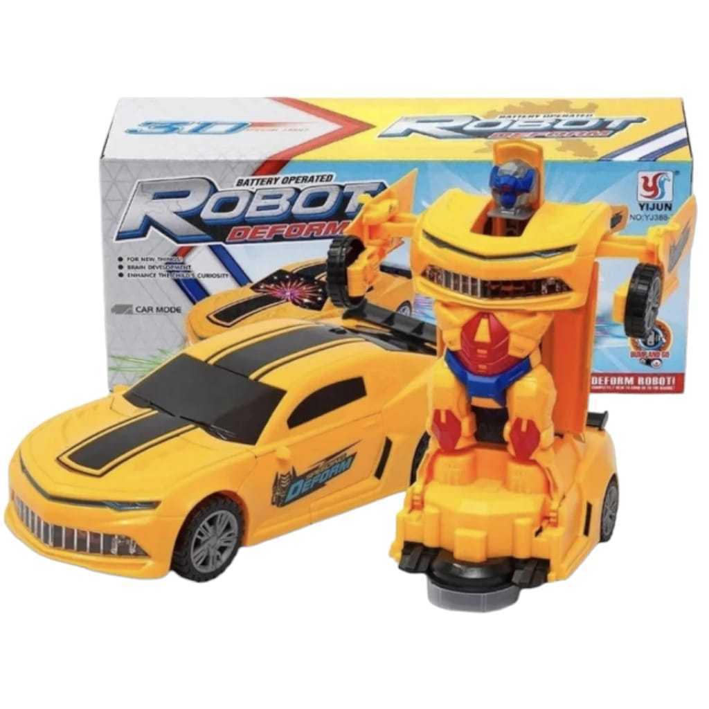 Brinquedo Carro 2 em 1 Transformers Robô Amarelo\Branco\Vermelho\Azul GRANDE em Oferta na Shopee