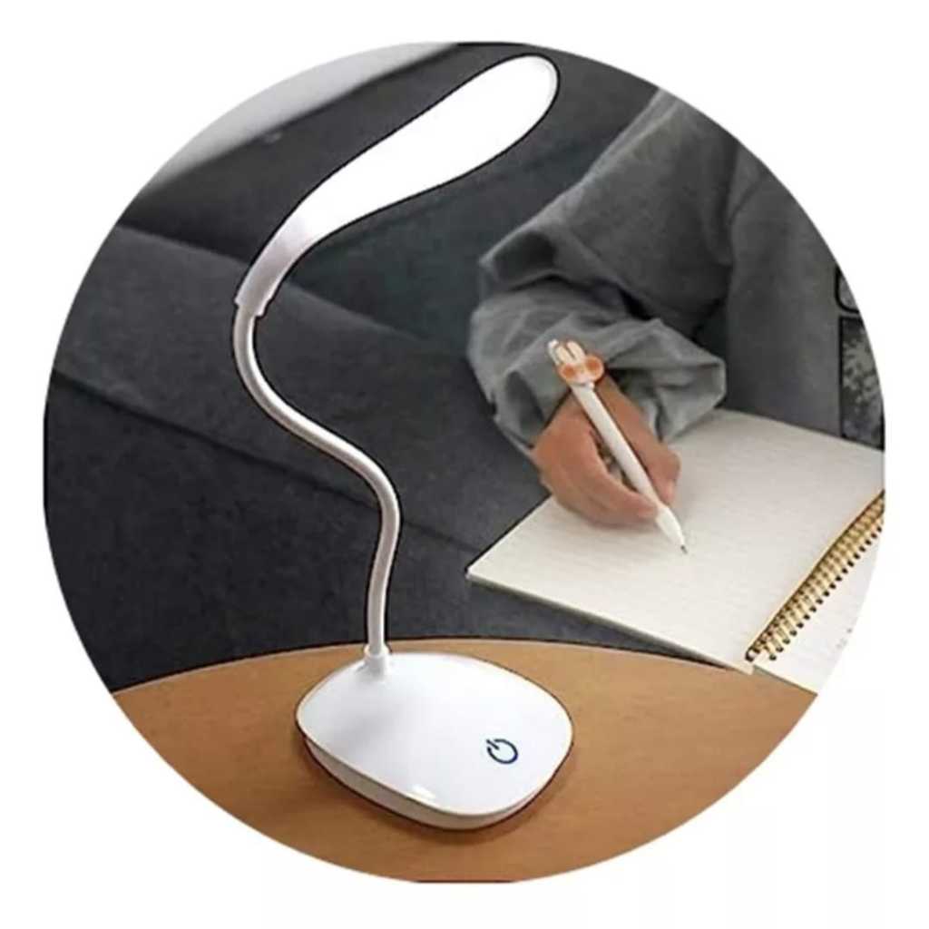 Luminária De Mesa Abajur Led Recarregável Flexível Touch 3 Níveis USB Para Estudo Leitura - Envio Agora!