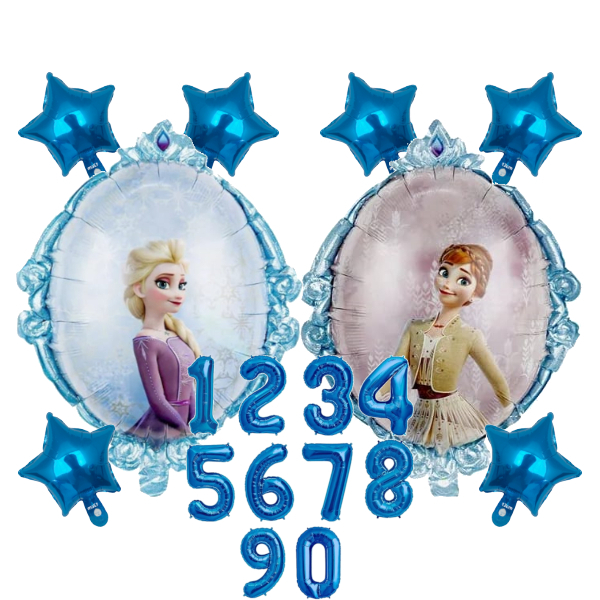 KIT FROZEN 55CM ROSE NÚMERO 40CM BALÃO METALIZADO ANA ELSA ELZA OLAF FEBRE CONGELANTE BARATO MELHOR PREÇO