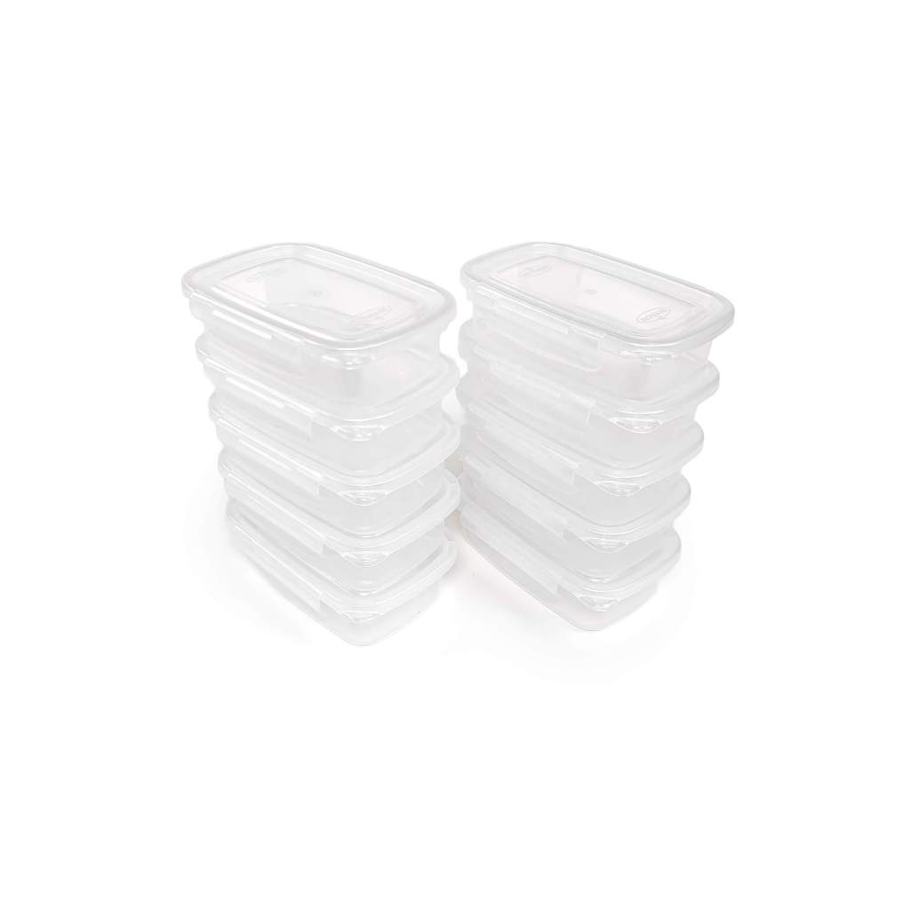Kit 10 Potes Raso Pequeno Com Travas 270 Ml Nitron - Home & Living