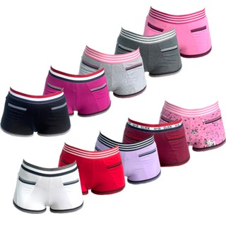 Kit 10 Calcinhas Short Maui Algodão Penteado Moda Feminina
