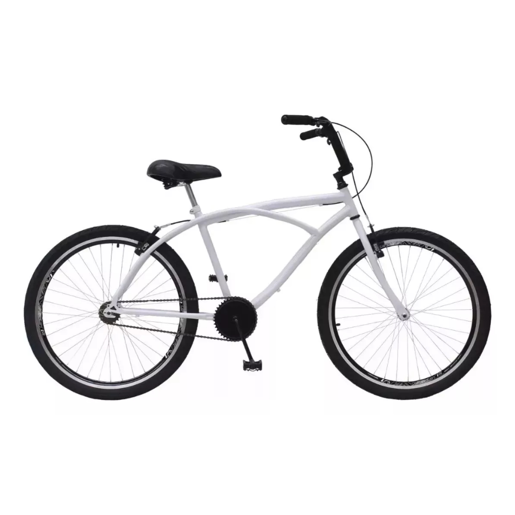 Bicicleta Caiçara Beach Aro 26 Praiana Confort Krs BRANCO