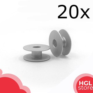 20 Carretilha Bobina Alumínio (Baixa) de Máquina de Costura Reta Industrial