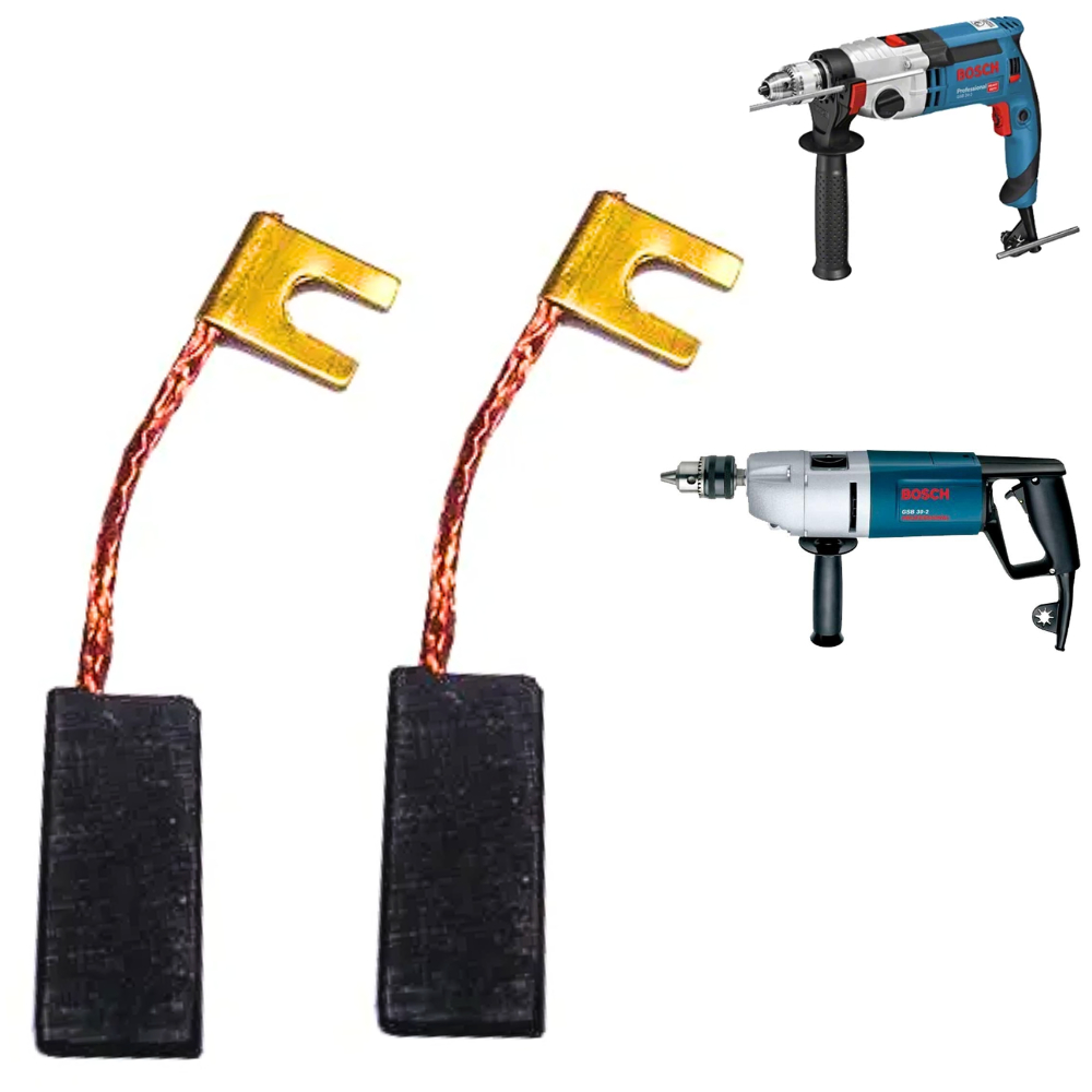 Jogo Par Escova  De Carvão Para Furadeira / Martelete / Politriz Bosch TC12 em Oferta na Shopee