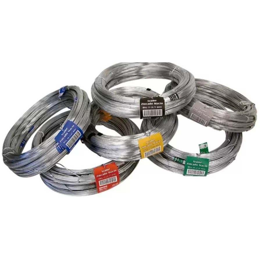 Arame Galvanizado Rolo de 1kg para Amarração Artesanato Cercas Obras 12 | 14 | 16 | 18 | 20 | 22