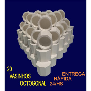 Kit 20 vasinhos de gesso octogonal para lembrancinha!