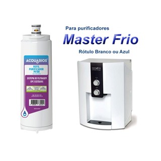 Refil Vela Acquabios Compatível Filtro Purificador MasterFrio Rótulo Azul/Branco