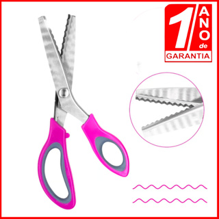 Tesoura Escalope cor Rosa Cabo Soft Macio formato Onda Artesanato Tecido Papel Eva em Oferta na Shopee