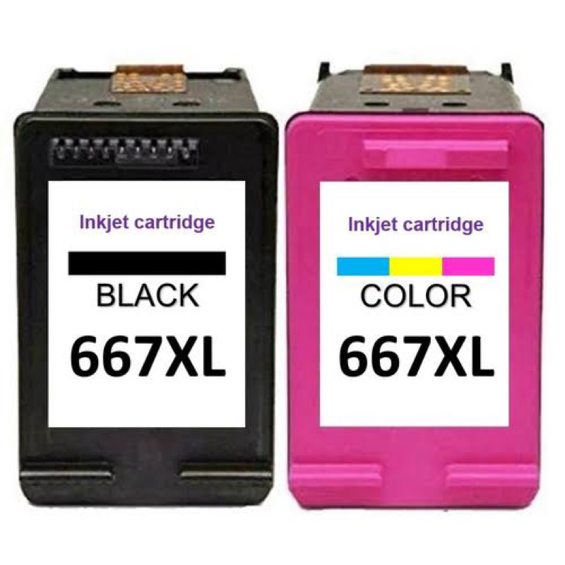 Kit 2 Cartuchos Compatível 667xl 1 Preto E 1 Colorido em Oferta na Shopee