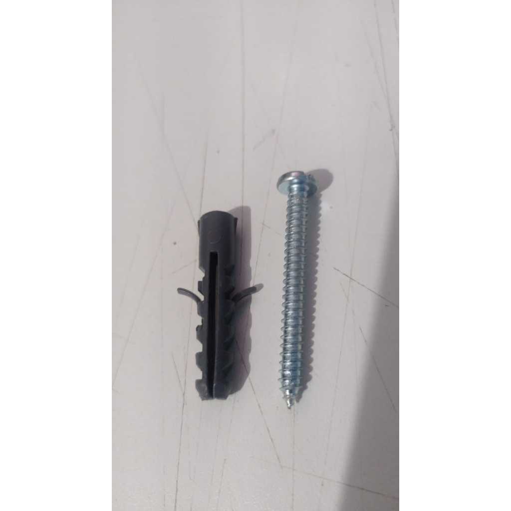Auto Atarraxante Fenda Panela 4.8 X 45 Aço Carbono Zincado Branco (Com Bucha 8)
