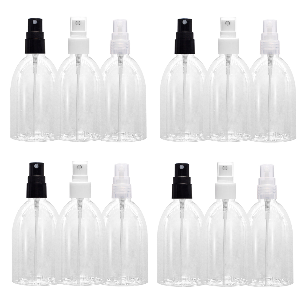 10 Frascos Plástico Pet 100ml Cilíndrico C/ Válvula Spray Para Perfumes Body Splash Viagem