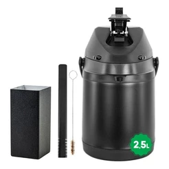 Kit Tereré Copo Bomba Garrafa Térmica 2.5l Inox Preto