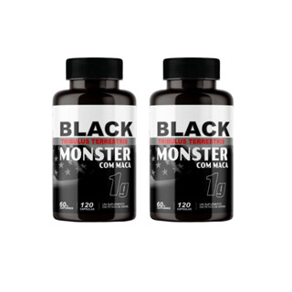 2UN Black Monster 120 capsulas-1g pré hormonal Maca Peruana