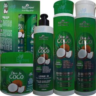 Kit Capilar Óleo De Coco Bell Corpus Auxilio Do Crescimento em Oferta na Shopee