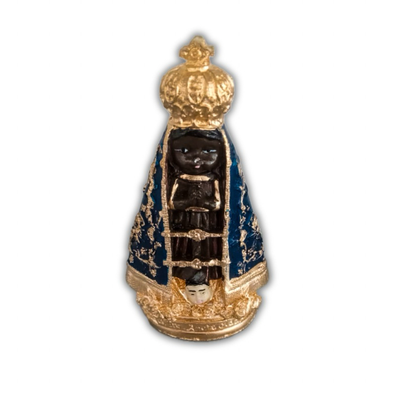 Nossa Senhora Aparecida Colorida 10cm - Imagem Nossa Senhora Original Artesanal