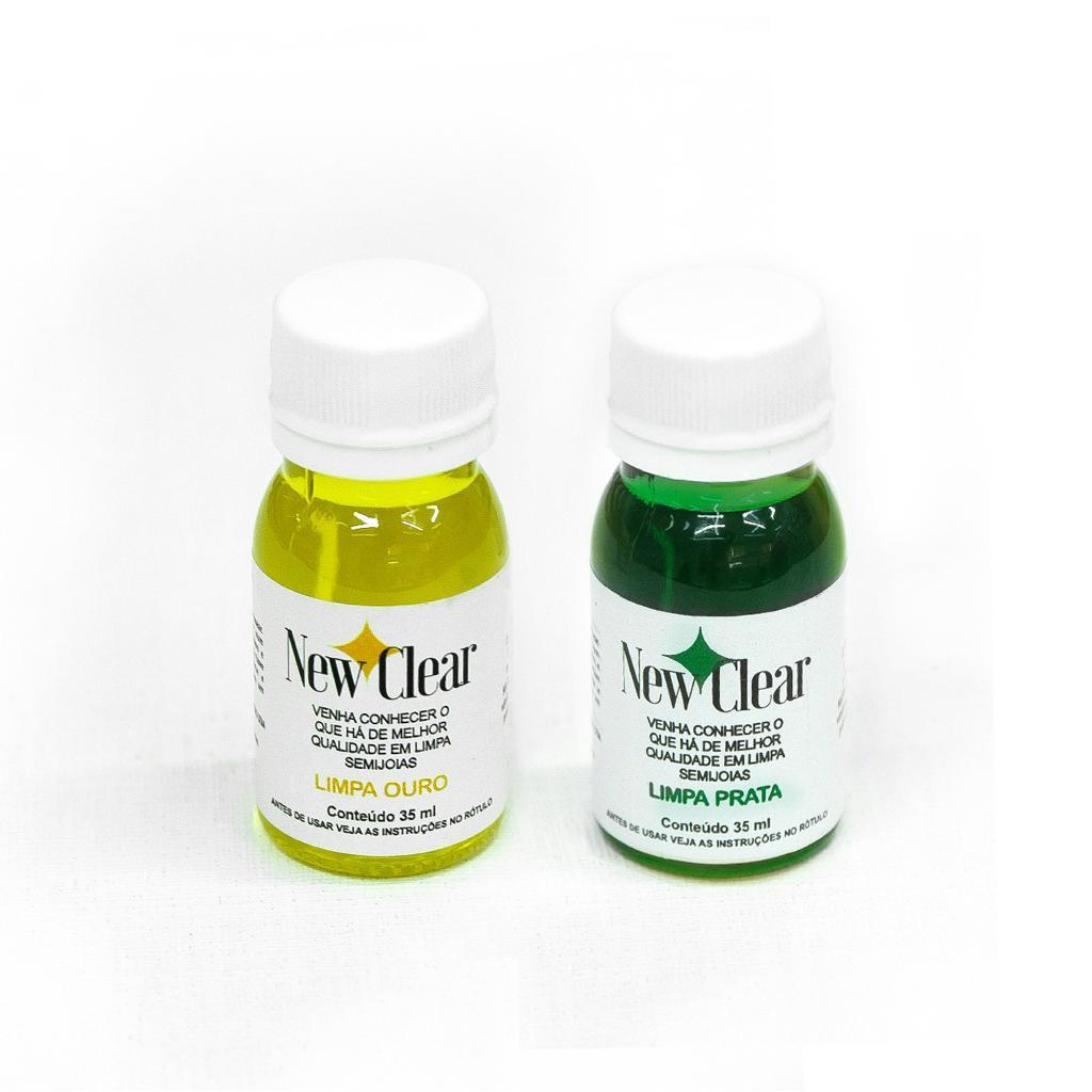 Limpa Prata e Limpa Ouro 35ml para Limpar Jóias e Semijoias.