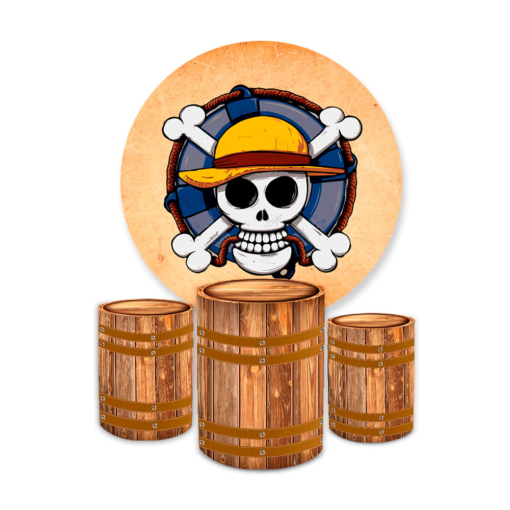 Trio Capa Cilindros Veste Fácil + Capa Painel Redondo 1,50 One Piece Anime em Oferta na Shopee