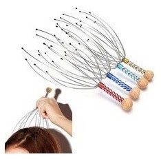 kit com 10 massageador / coçador de cabeça manual