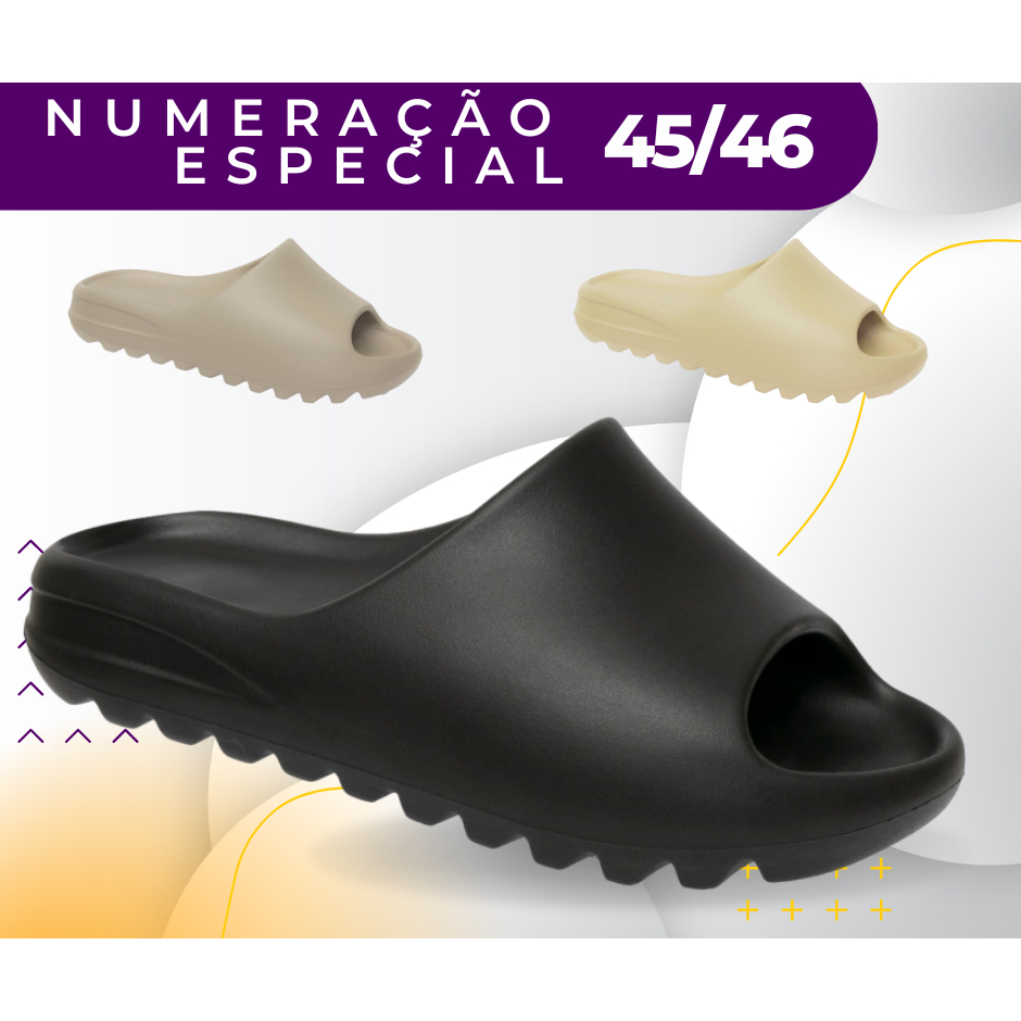 Chinelo Slide Nuvem Masculino Numeração Especial Grande Numero 45/46 em Oferta na Shopee