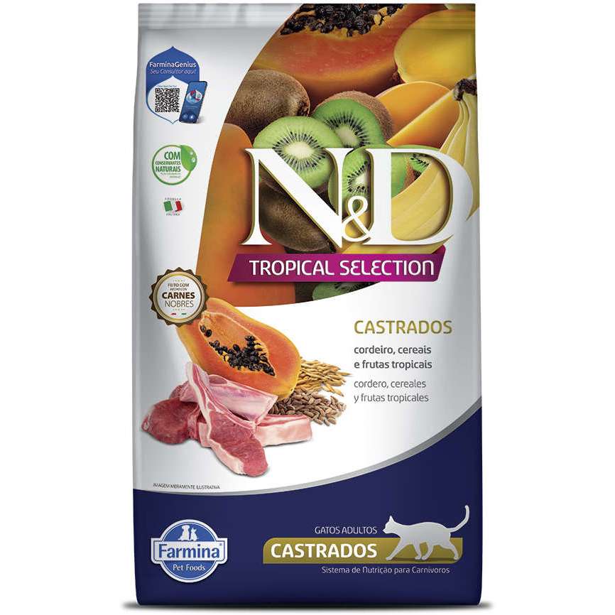N/D Tropical Selection Cordeiro Gato Castrado Adult 1.5Kg - Pets