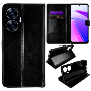 Capa Capinha Carteira Couro Sintético Compatível Realme C55 tela 6.72