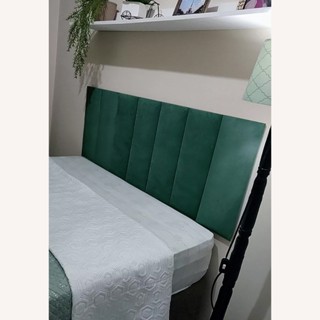 Placa Estofada Adesiva Cabeceira Cama King - 10 Placas 20x45cm