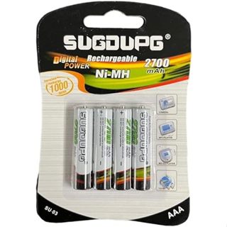 KIT CARTELA 4 Pilha AAA E AA Recarregável 2700mAh 4700mAh SUGDUPG