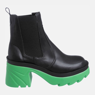 Bota Feminina Cano Curto Chelsea Salto Grosso Plataforma