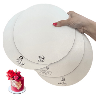 Kit Com 5 Cake Board Personalizado Com A Logo Em Mdf 3mm - Base Para Bolo - Cakeboard em Oferta na Shopee