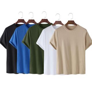 Kit 5 Camiseta Basica Streetwear Camisa T-Shirt Masculina Slim Promoção Algodão Varias Cores