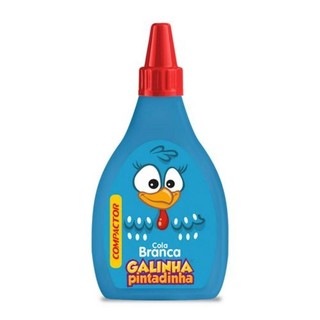 Cola Líquida Branca Galinha Pintadinha Tubo 90g Compactor  / Material Escolar  / Papelaria