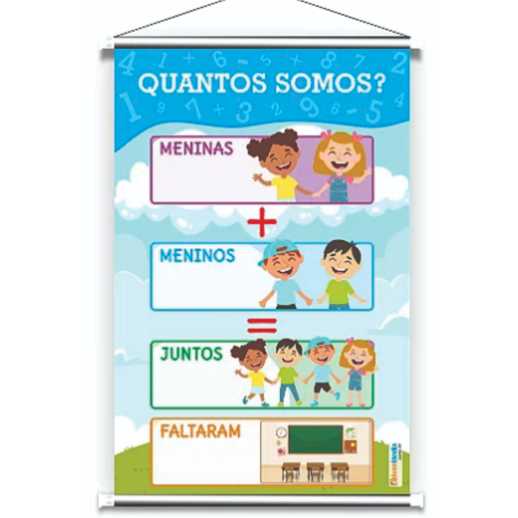 BANNER ARTE PRONTA PEDAGÓGICO - QUANTOS SOMOS AZUL — imagem 2 de 2
