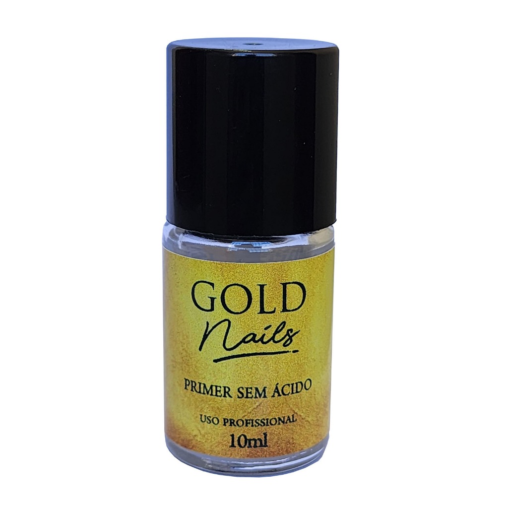 Kit c/ 3 unidades - Primer sem ácido Gold Nails 10ml - Uso profissional –  Leve 3 e pague 2