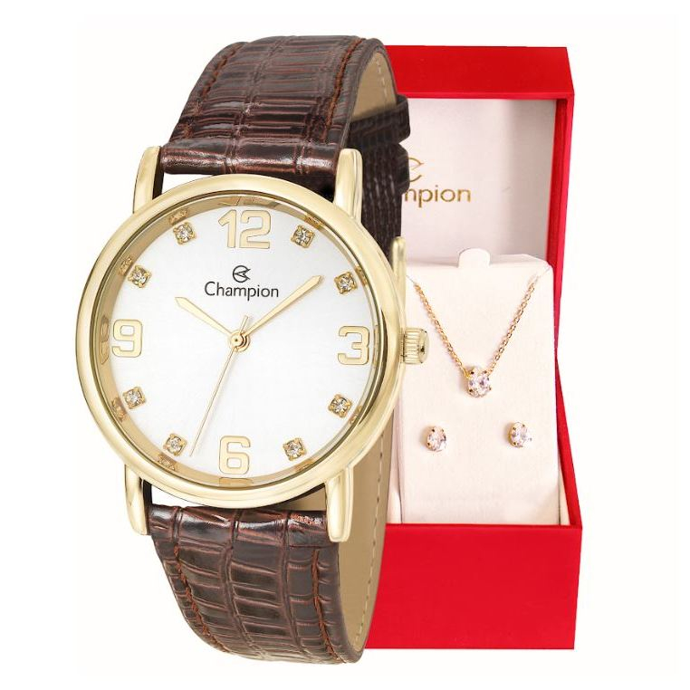 Relógio da Champion Analógico, Feminino, Marrom, Original, Presente, CN20186B - Watches