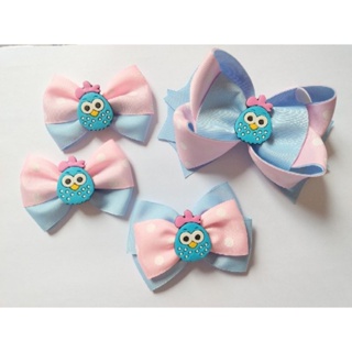 Laço galinha pintadinha rosa - candy / laço no bico de pato / faixa de bebê galinha pintadinha em Oferta na Shopee