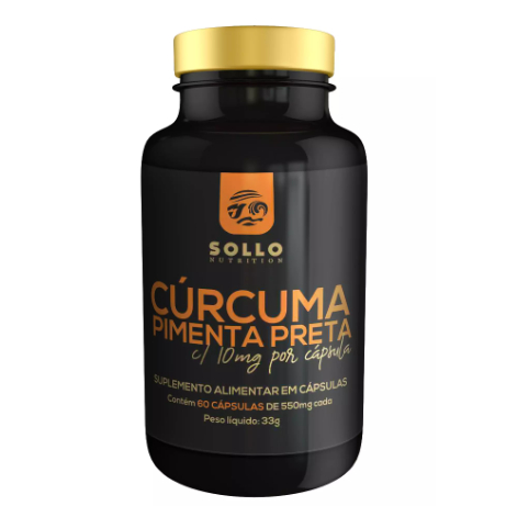 Cúrcuma com Pimenta Preta (Piperina) 10mg - 60 Cápsulas