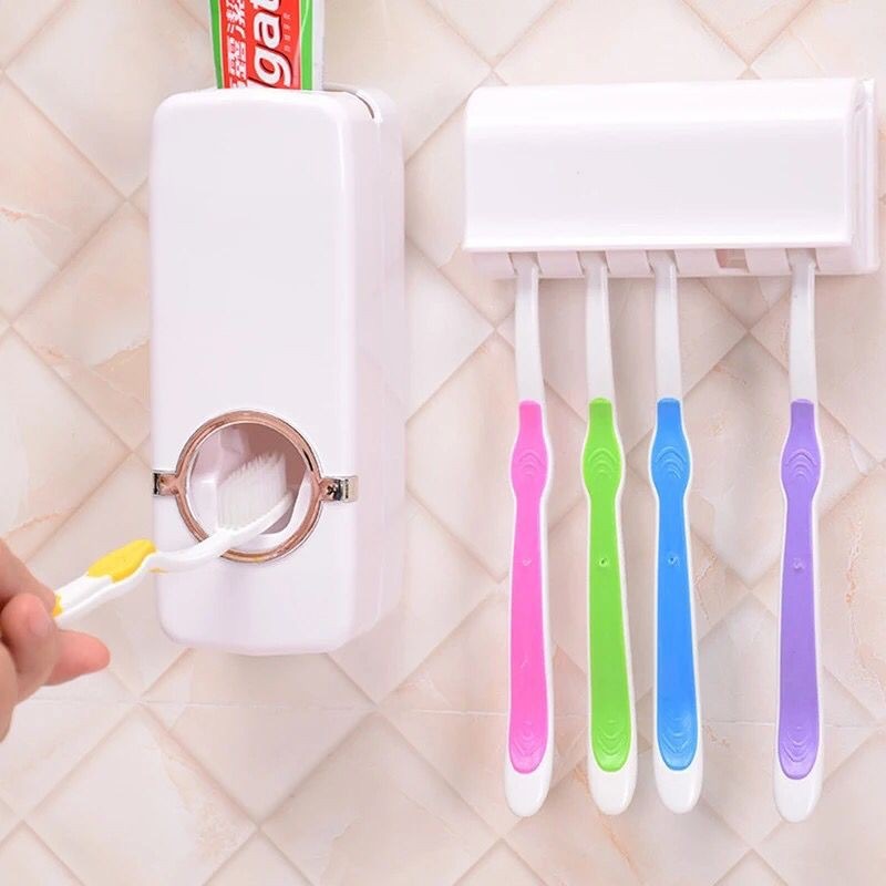 Dispenser de Creme Dental Pasta de Dente Suporte Escova Dente COR ALEATORIO