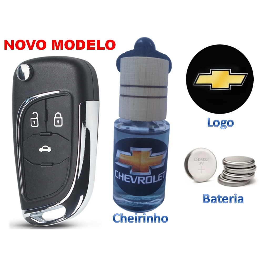 Carcaça Da Chave Canivete Gm Cruze Cobalt Onix Novo Prisma  3 Botões em Oferta na Shopee