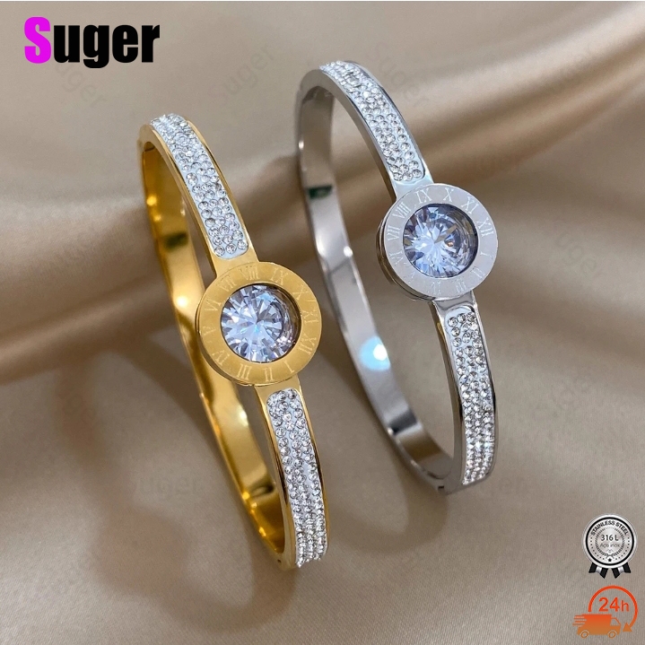 Pulseira Numeral Romano Ouro Rosa e Prata Estilo Coreano Moda Nicho Internet Celebridade Aço ino em Oferta na Shopee