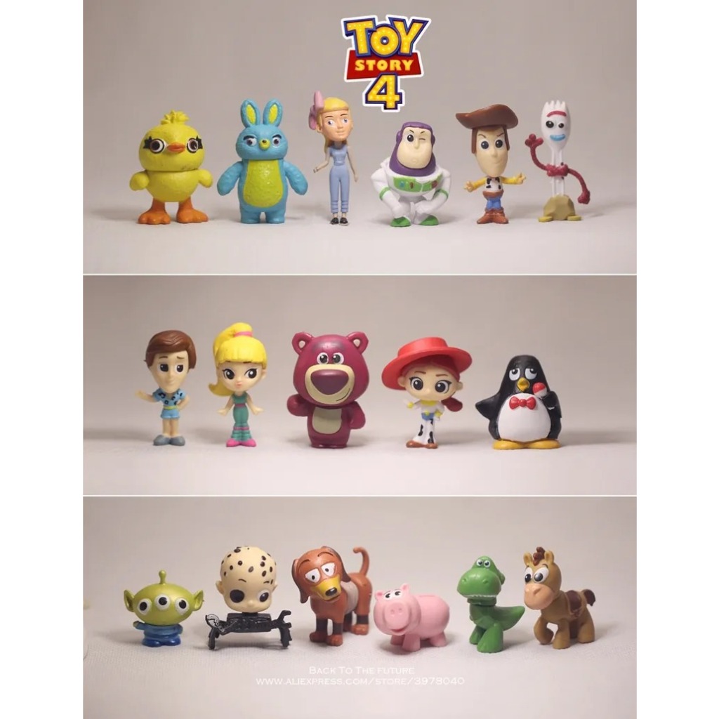 Kit Com 17 Peças Toy Story Miniaturas Infantil Em Pvc 6cm