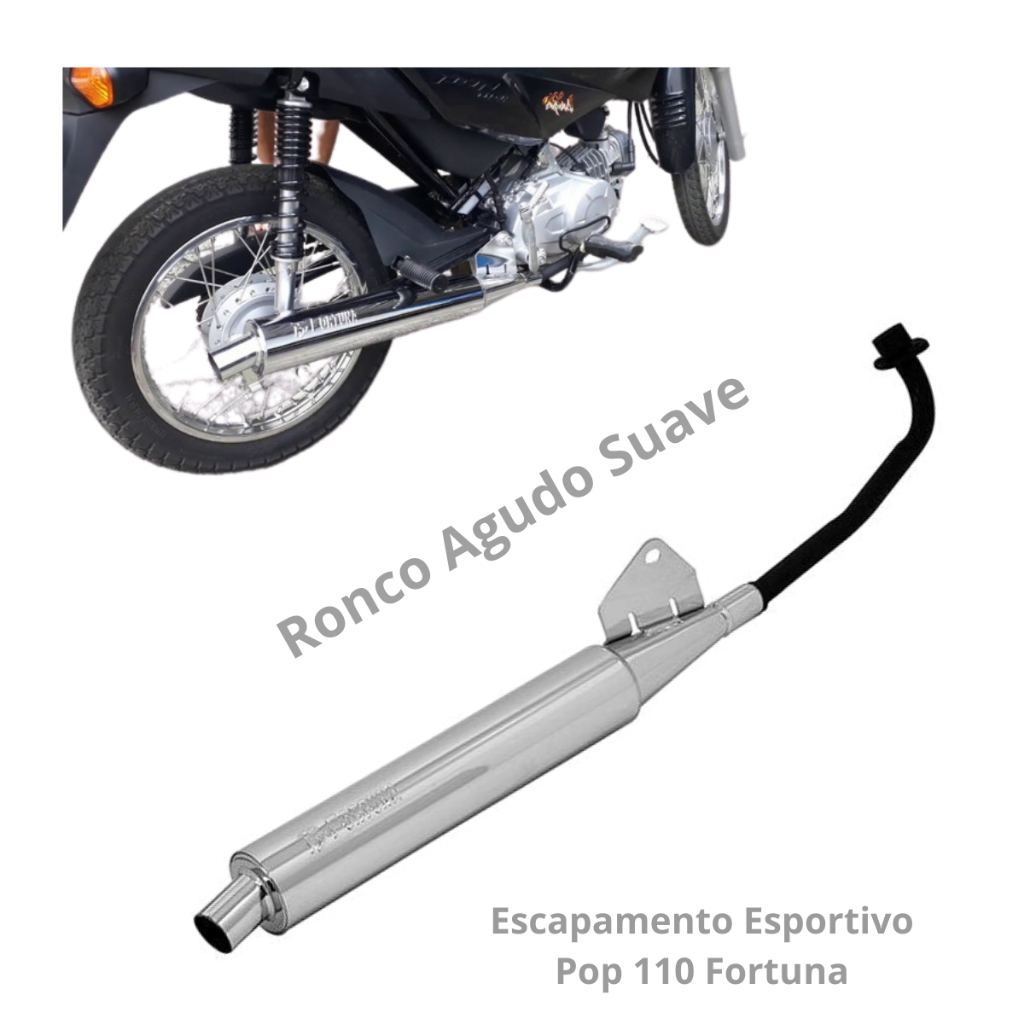 Escapamento Pop 110 F1 Esportivo Cromado