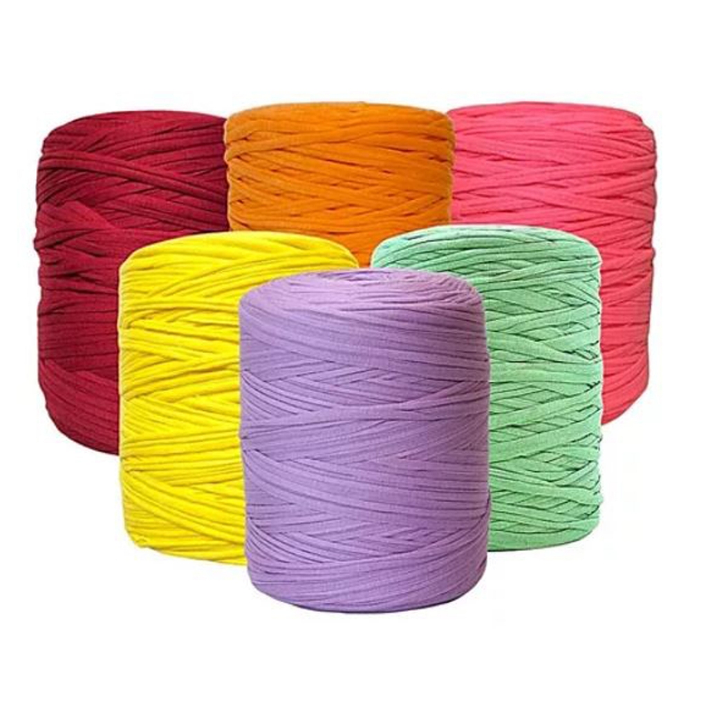 Fio de Malha Brasil - 500g - Cores Variadas Crochê Residual Bolsa Tapete Lycra Elastano Algodão em Oferta na Shopee