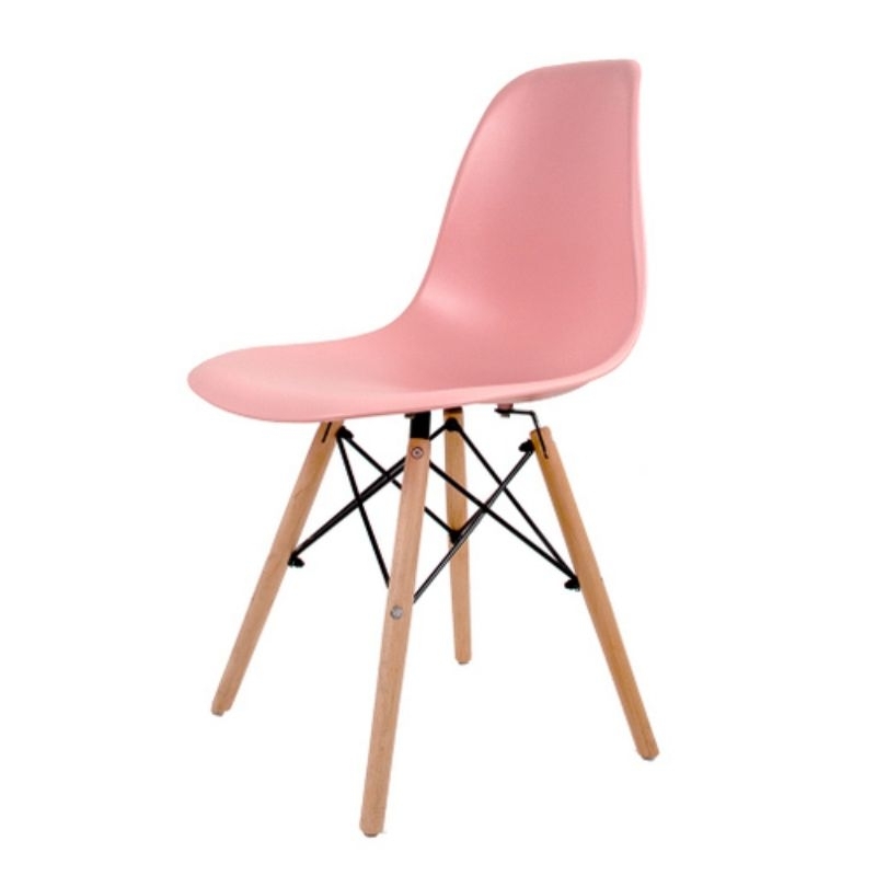 Cadeira Jantar Charles Eames Eiffel Dkr Rosa Claro Empório