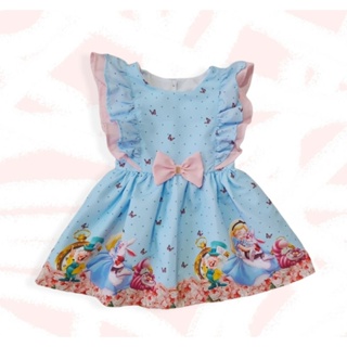 Vestido Temático Alice no País das Maravilhas em Oferta na Shopee