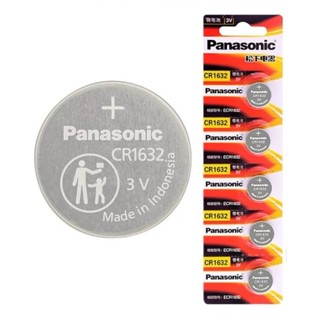 Cartela com 5 Unidades de Bateria Panasonic CR1632 Lithium Temos Estoque