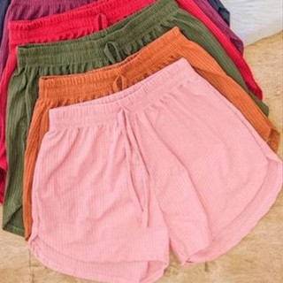 Short Malha Canelada Com Bolso Moda Feminina Praia|Academia|Dia Dia