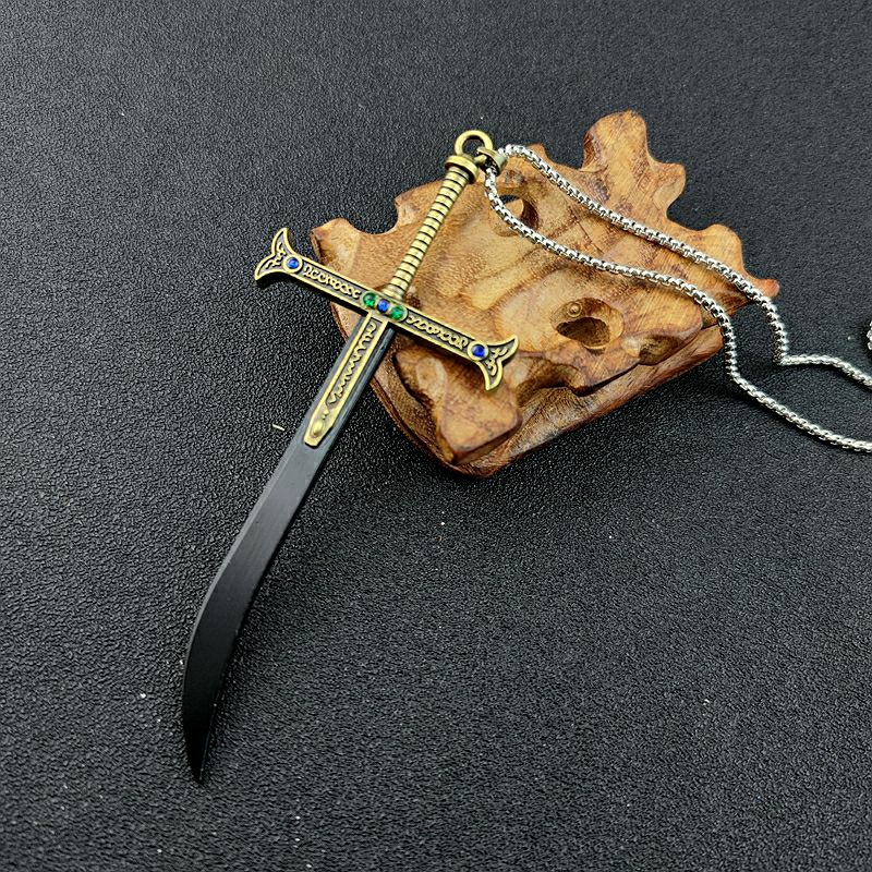 Colar Pingente Espada Yoru Dracule Mihawk One Piece em Oferta na Shopee