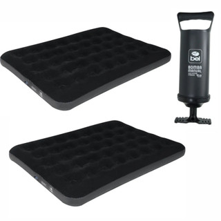 Kit com 2 Colchão Inflável Casal + Bomba de Encher. Suporte Colchão 300Kg