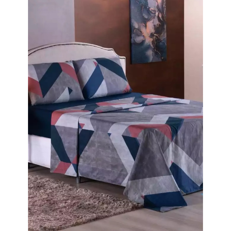Jogo De Cama Casal Padrão 3 Peças Estampado Luxo- Estampas Sortidas